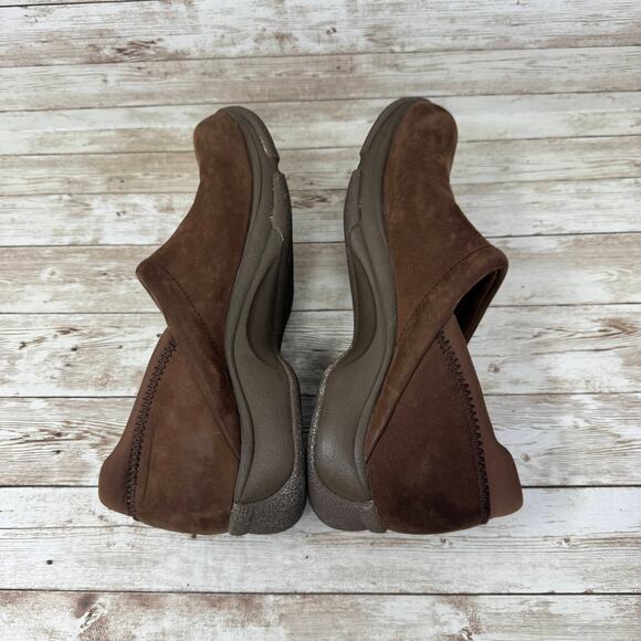 Dansko Professional Brown Suede Slip On Clogs Comfort Shoes Women's Size 40 - Picture 6 of 8